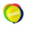 Ballonger i blandade färger med texten 'Grattis' Ballonger i blandade färger med texten 'Grattis' - 1