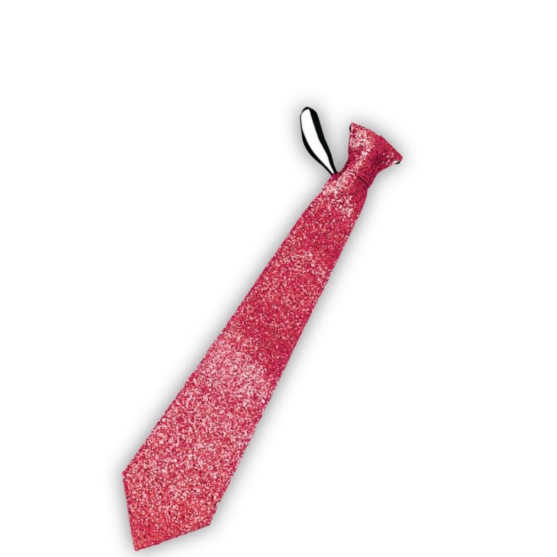 Glittrande röd julslips mot vit bakgrund, en stilfull accessoar för att fira julen med elegans.