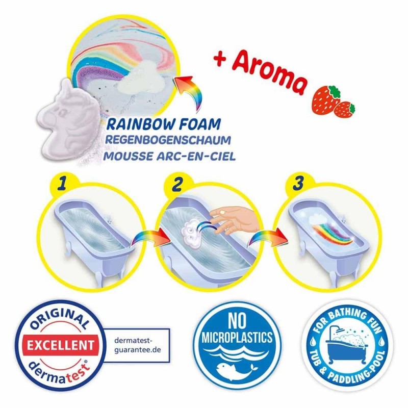 Badbomber – Skäm Bort Dig Själv med Avkopplande och Färgglada Badrutiner! - 2-pack INKEE Foamy Rainbow Skummande Badbomb med Reg