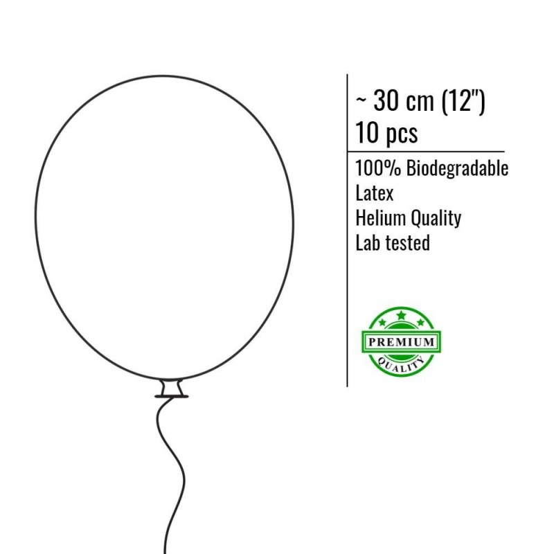 Ballonger Latex Guld Metallic 10-pack 30 cm (12 tum) Ballonger Latex Guld Metallic 10-pack 30 cm (12 tum) - 2