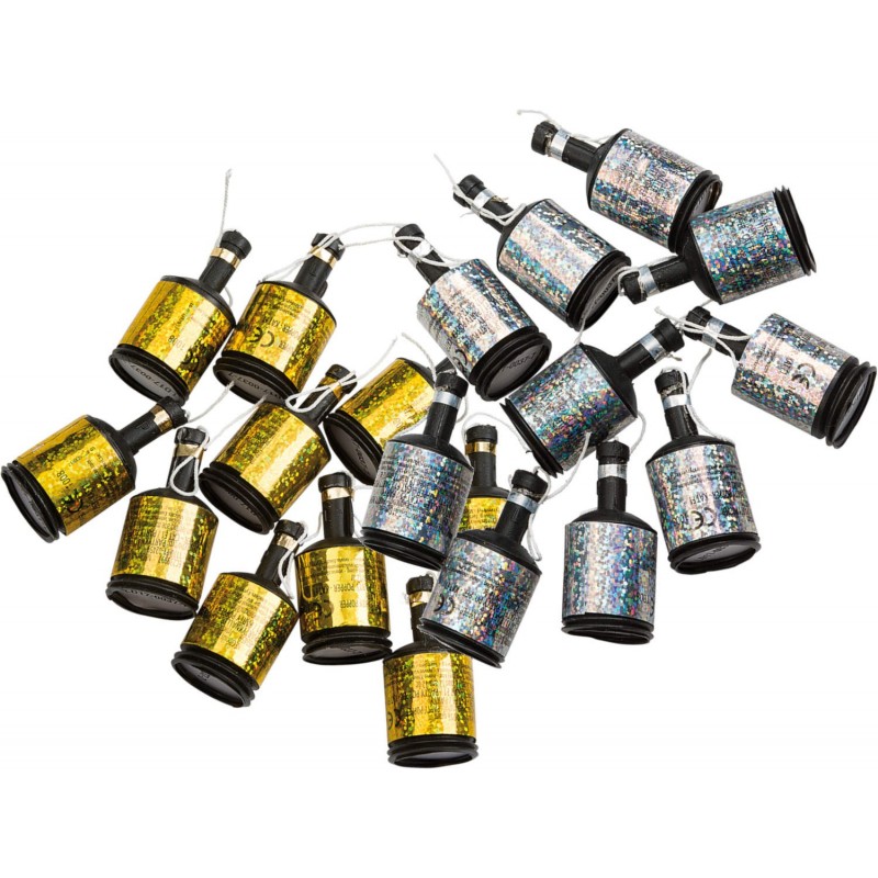 Party Poppers Guld och Silver 16-pack