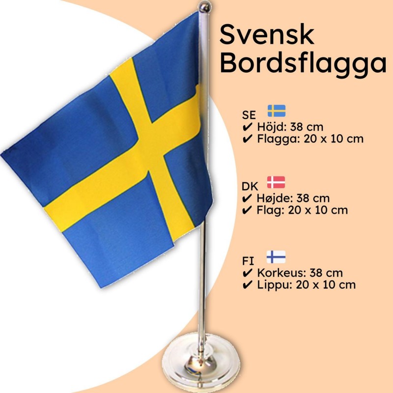 Midsommar - Pynt & Dekorationer - Sverige Bordsflagga Svensk Flagga Student Midsommar Födelsedag  - 2