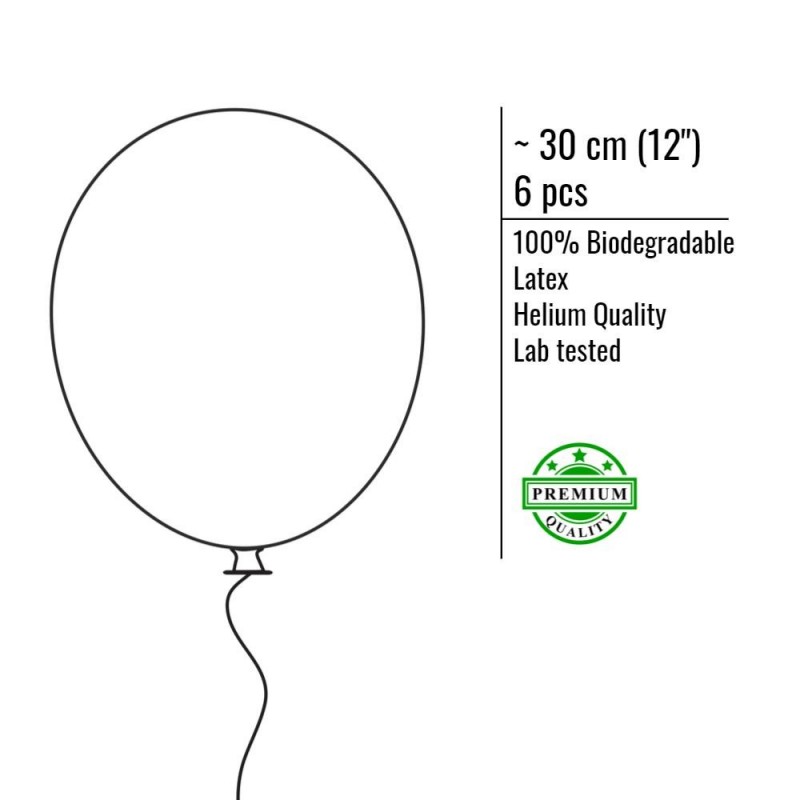 Ballonger Silver metallic m. text 25 - 6-pack - Eleganta ballonger till 25-åringen  Sassier.se