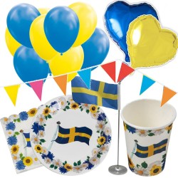 Midsommar - Pynt & Dekorationer - Midsommar Paket Dukning Dekorationer Pynt till Midsommarfesten - 1