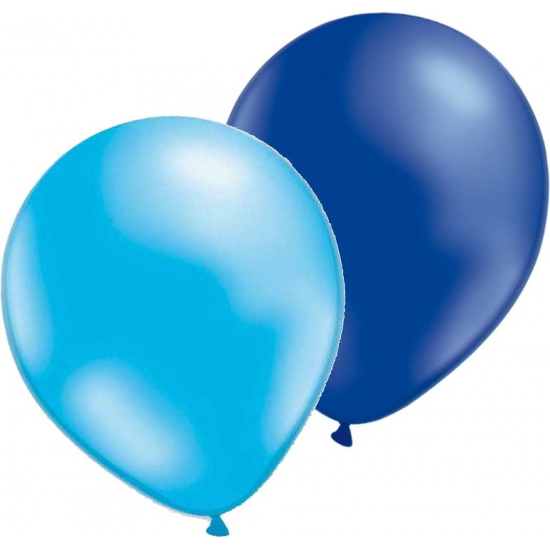 Mix ballonger 12- pack Ljusblå/Blå Metallic Mix ballonger 12- pack Ljusblå/Blå Metallic - 1