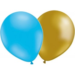 Ballonger mix 24-pack guld/blå Globos - 2