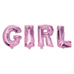 Folieballong Rosa GIRL Babyshower Födelsedag Gender Reveal Party - Här är ballongerna för er babyshower | Sassier.se