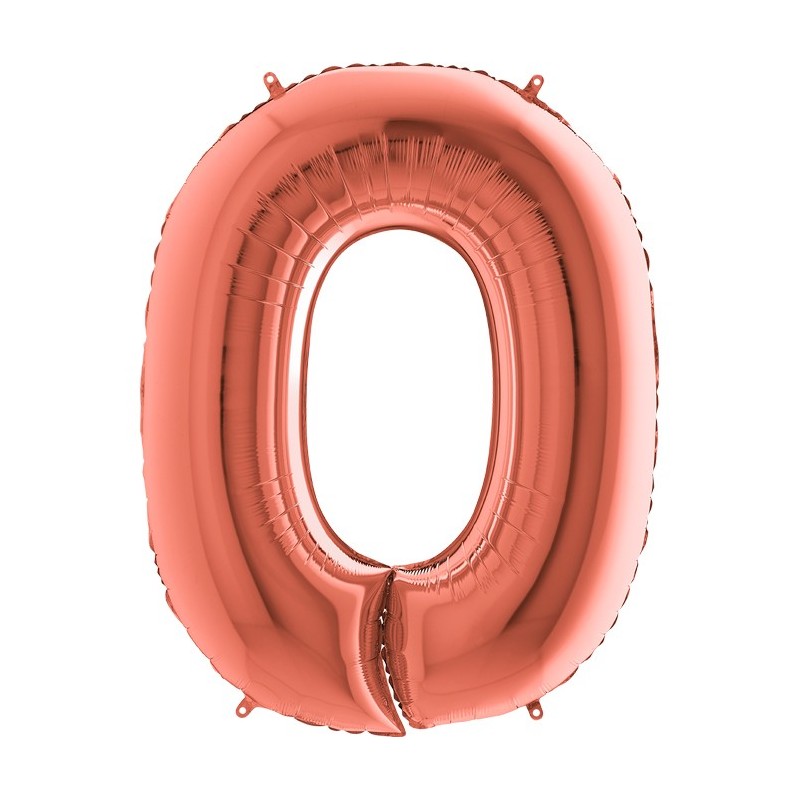 Sifferballonger – Skapa Minnesvärda Födelsedagsfiranden med Stil - Sifferballonger Rosé guld metallic 36 cm - 1