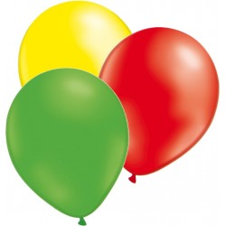 Färgglada Ballonger - Gul, Grön och Röd