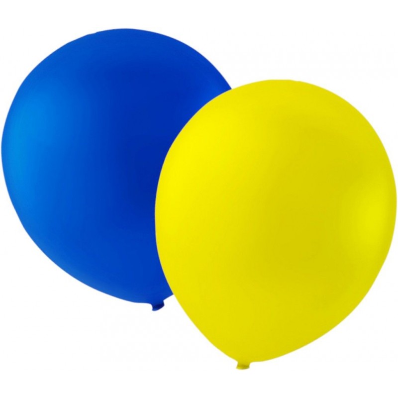 Ballonger - Ballonger 12-pack Gul och Blå - 30 cm (12") - 1