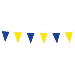 Flaggirlang | Vimpelgirlang | Vimpel Gul och blå - 3 m.  Flaggirlang | Vimpelgirlang | Vimpel Gul och blå - 3 m.  - 1