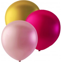 Sassier - Ballonger Mix av Rosa, Ljusrosa och Guld i 24-pack Sassier - Ballonger Mix av Rosa, Ljusrosa och Guld i 24-pack - 1