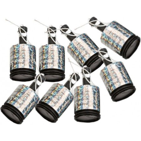 Party Poppers Silver 8-pack