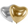 Ballonger Latex Hjärta Mix Guld - Silver | Chrome Effekt 10-pack Ballonger Latex Hjärta Mix Guld - Silver | Chrome Effekt 10-pac