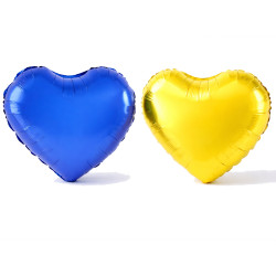 Hjärtformade Studentballonger i Gult & Blått för fest och dekoration 1