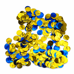 Guld och blå konfetti Folie 30g för fest och dekoration 1