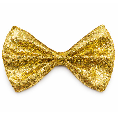 Glitterfluga Guld – Färdigknuten Glittrig Fluga för fest och dekoration 1