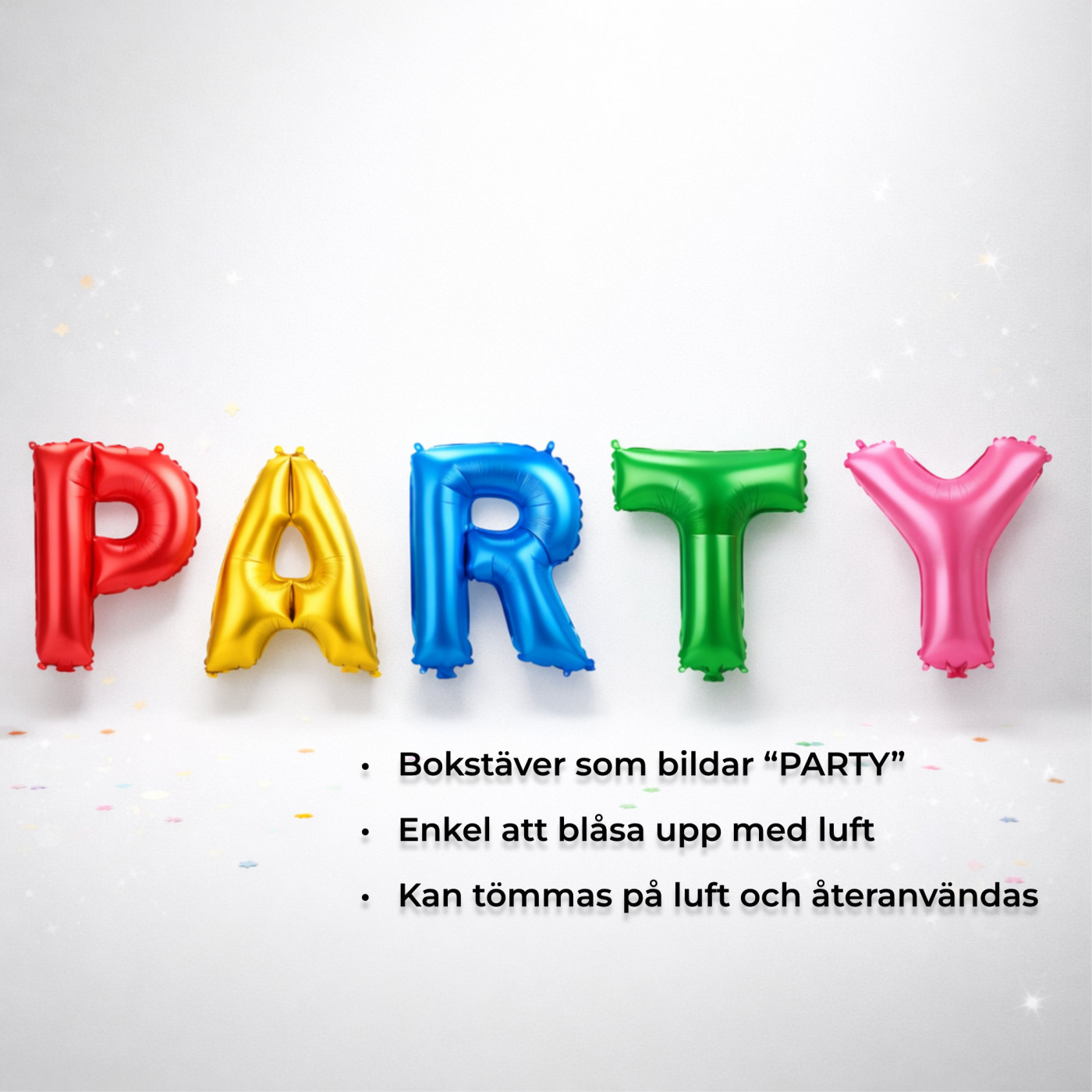 Folieballonger PARTY för fest och dekoration 2