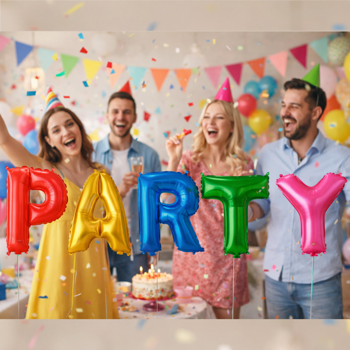 Folieballonger PARTY för fest och dekoration 2