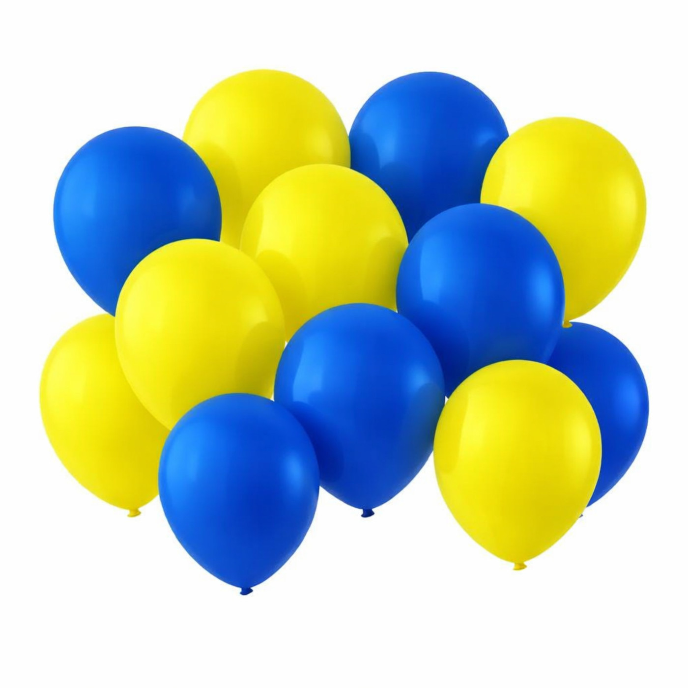 Ballonger gul och blå – 12-pack för fest och dekoration 1