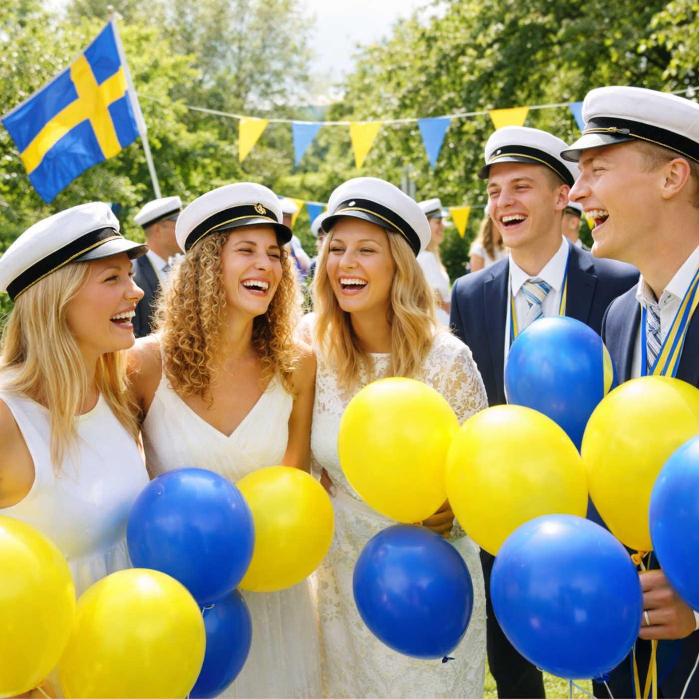 Ballonger gul och blå – 12-pack för fest och dekoration 2