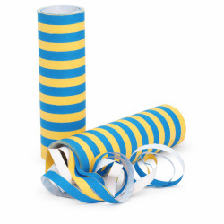 Serpentiner Blå och Gul Flamsäker för fest och dekoration 1