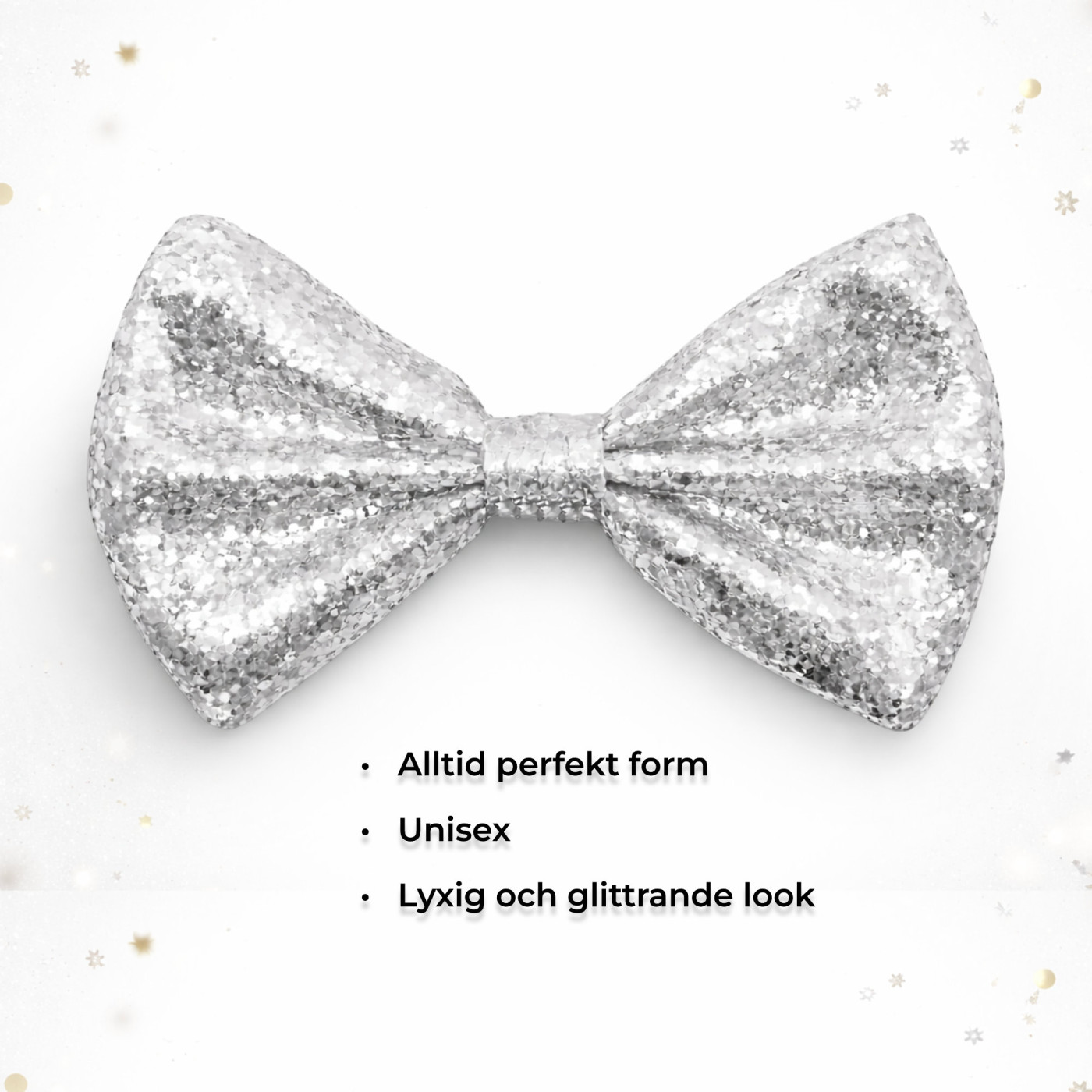 Glitterfluga Festfluga Silver för fest och dekoration 4