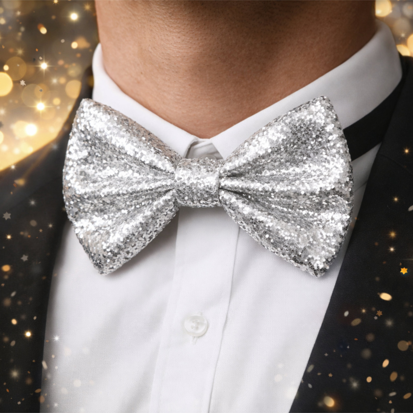 Glitterfluga Festfluga Silver för fest och dekoration 2