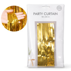 Glitterdraperi Guld – Flamsäkert för fest och dekoration 1