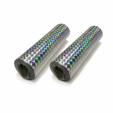 Holografiska serpentiner – silver, 2-pack för fest och dekoration 1